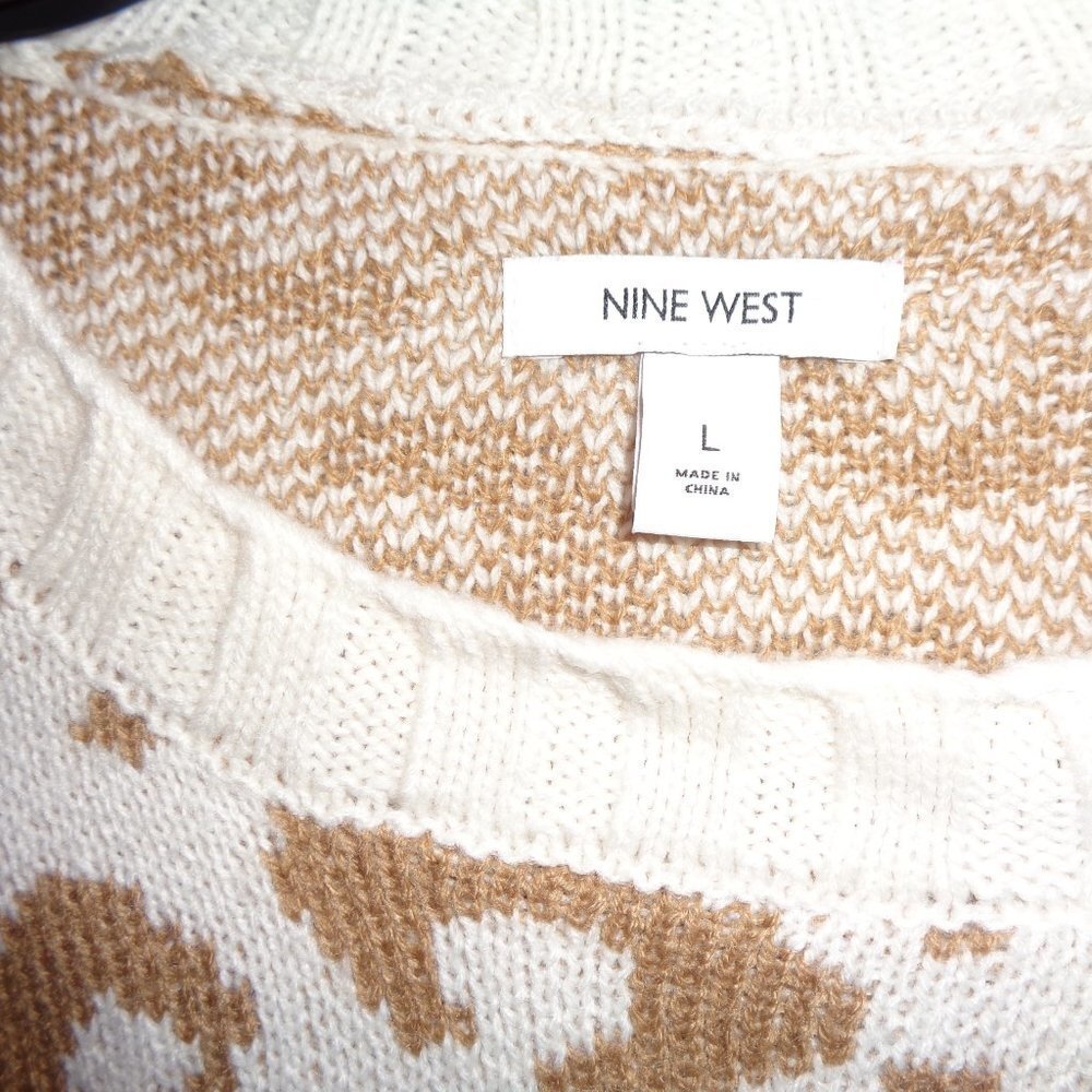 Nine West Cheetah Sweater Size Large NWT - Picture 5 of 10